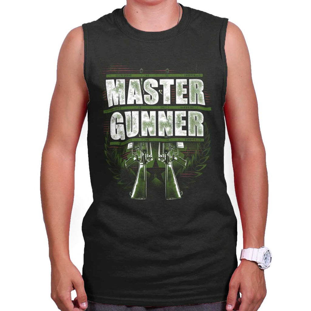 Black|Master Gunner Sleeveless T-Shirt|Tactical Tees