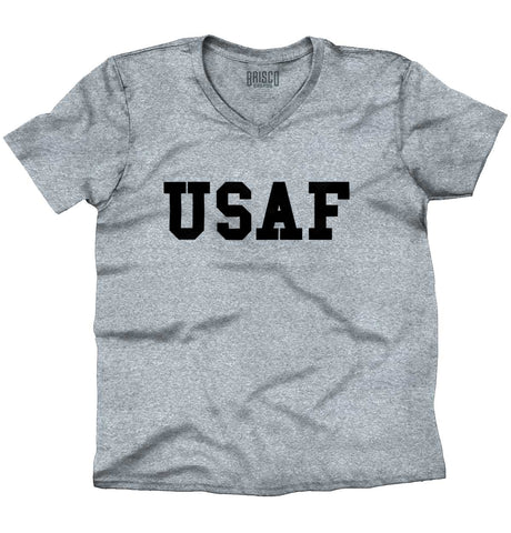 SportGrey|USAF Logo V-Neck T-Shirt|Tactical Tees