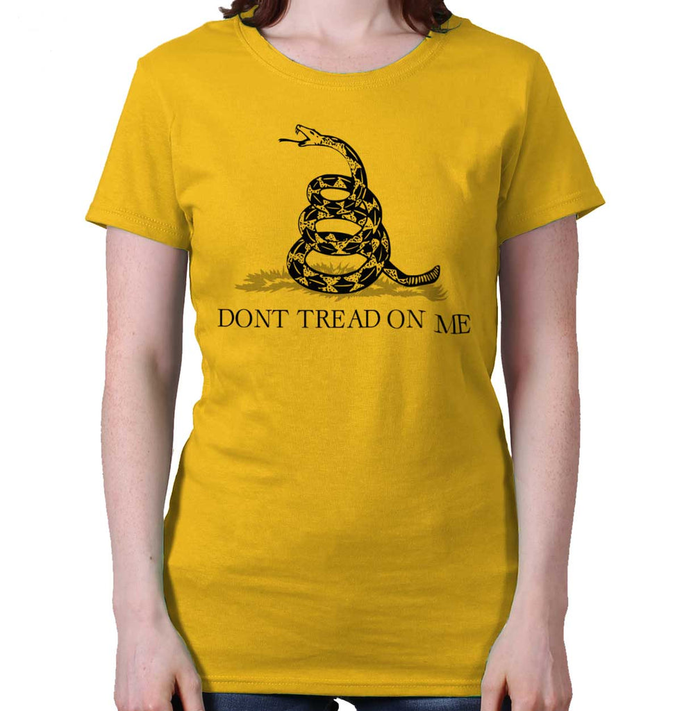 Gold|Don’t Tread On Me Ladies T-Shirt|Tactical Tees