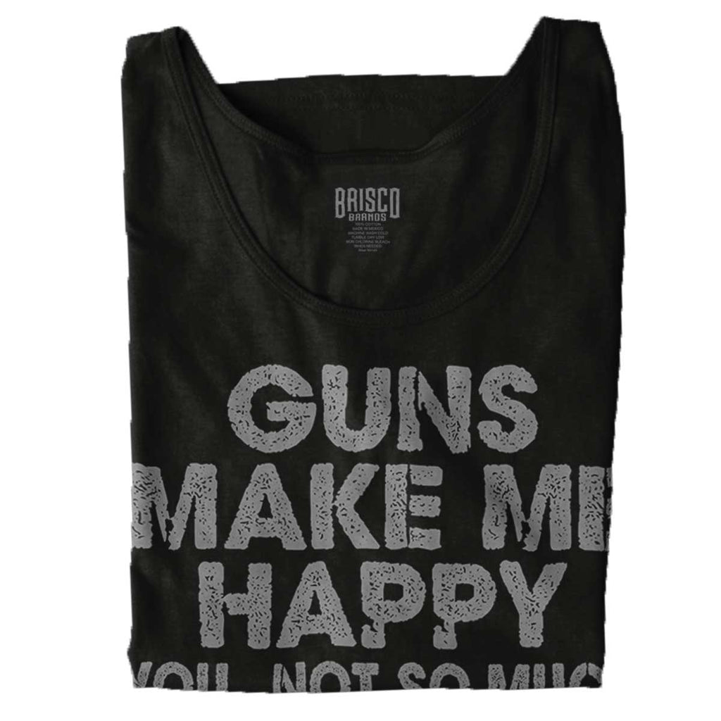 Black|Guns Make Me Happy Tank Top|Tactical Tees