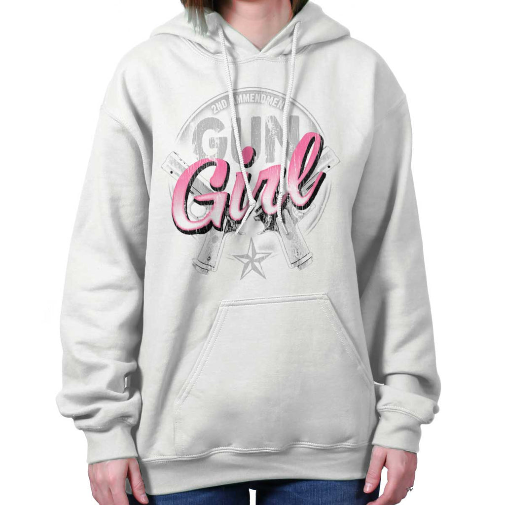 White|Gun Girl Hoodie|Tactical Tees