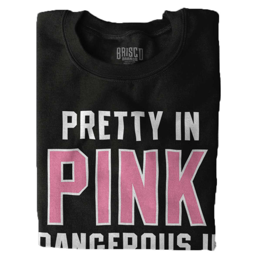 Black|Pretty in Pink Dangerous in Camo Crewneck Sweatshirt|Tactical Tees