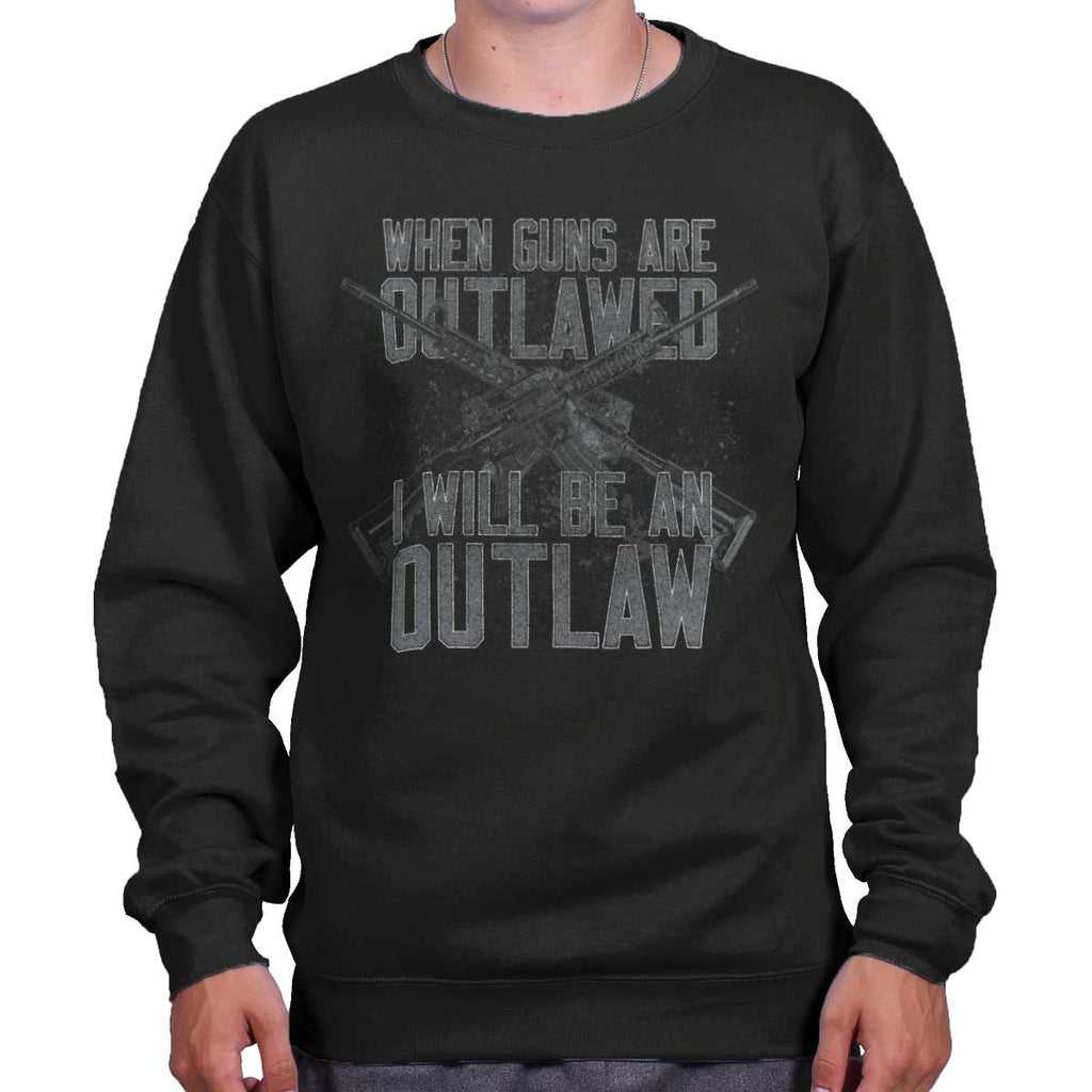 Black|Outlaw Crewneck Sweatshirt|Tactical Tees
