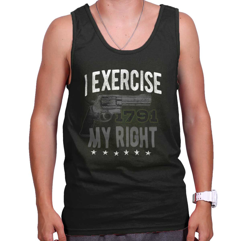 Black|I exercise My Right Tank Top|Tactical Tees