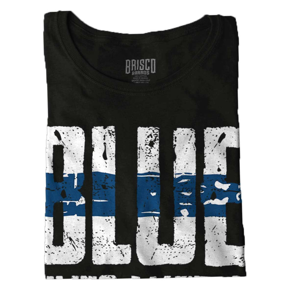 Black|Blue Lives Matter Line Ladies T-Shirt|Tactical Tees
