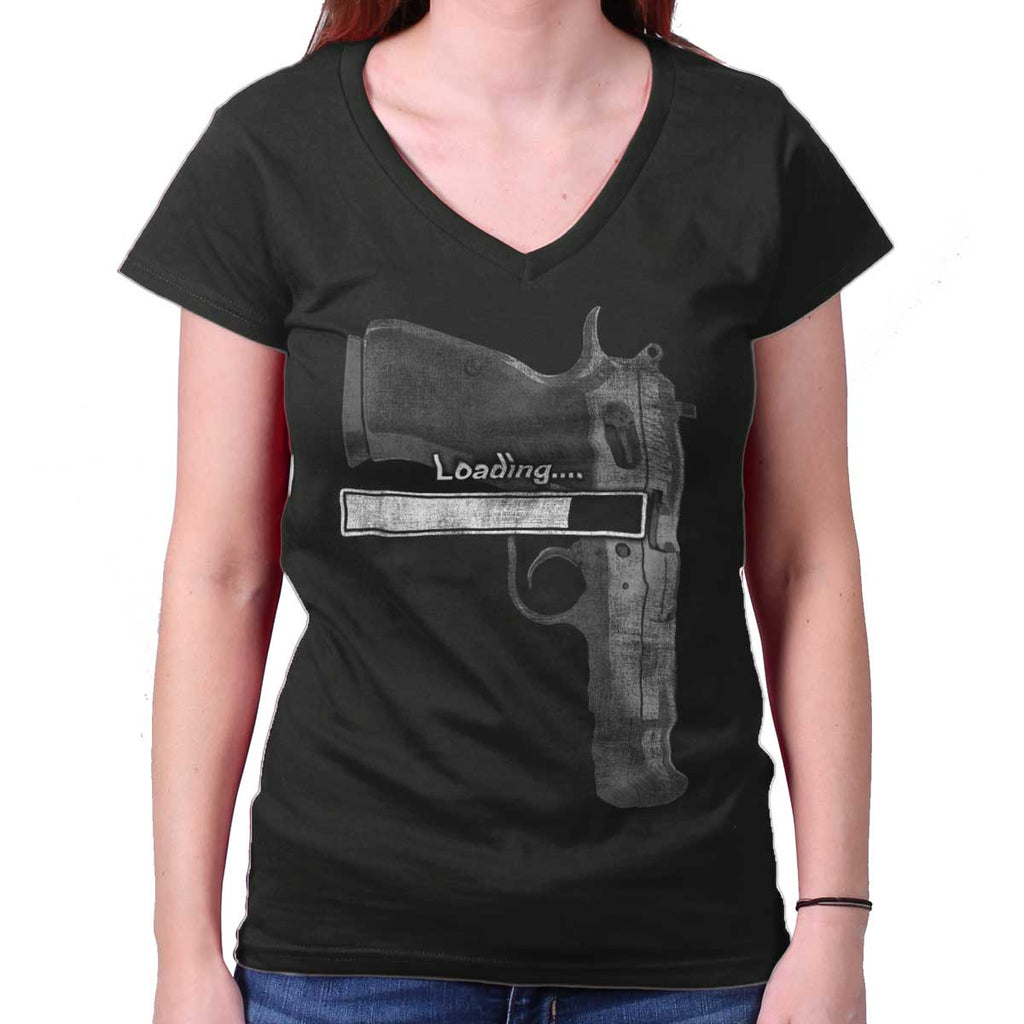 Black|Loading… Junior Fit V-Neck T-Shirt|Tactical Tees