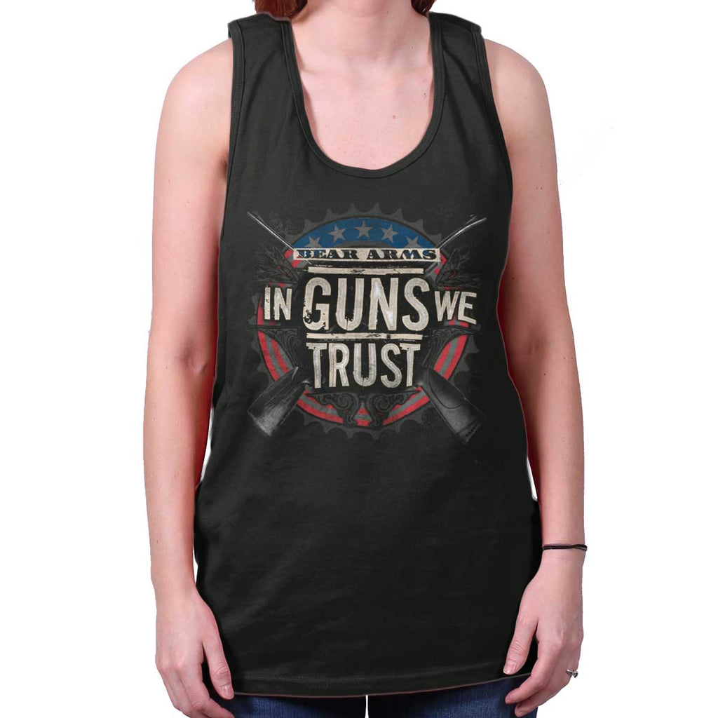 Black|In Guns We Trust Tank Top|Tactical Tees