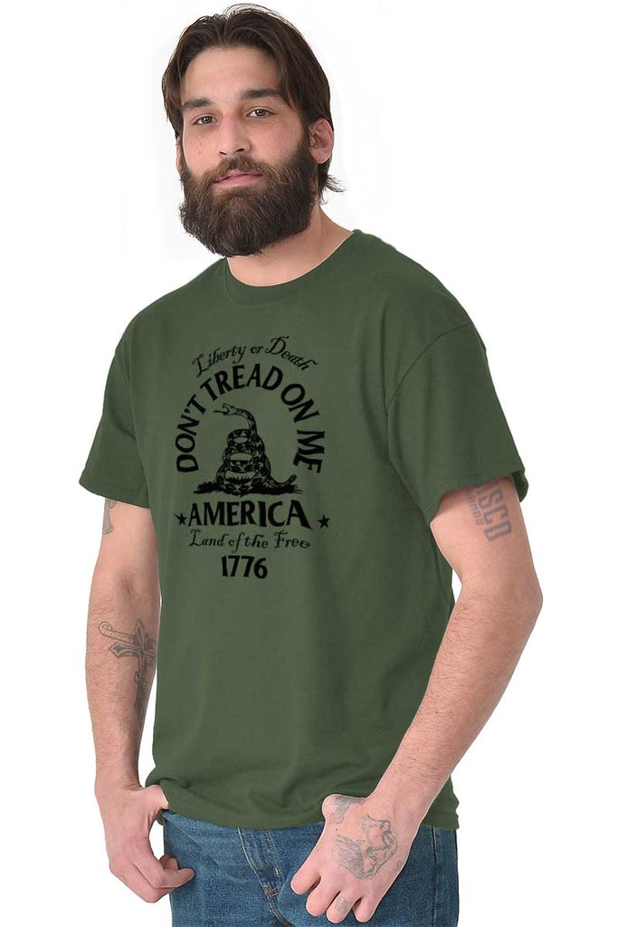 Male_MilitaryGreen2|Dont Tread on Me T-Shirt|Tactical Tees