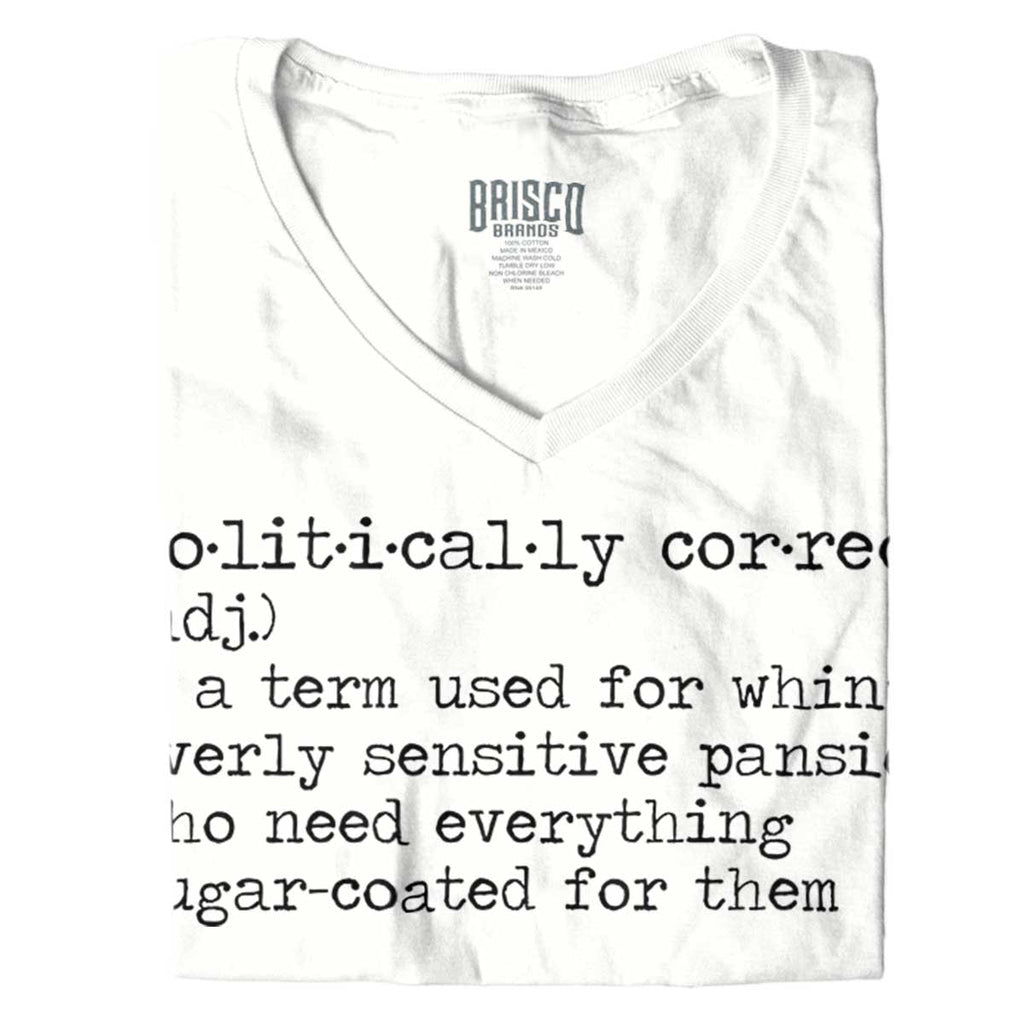 White|Politically Correct Junior Fit V-Neck T-Shirt|Tactical Tees