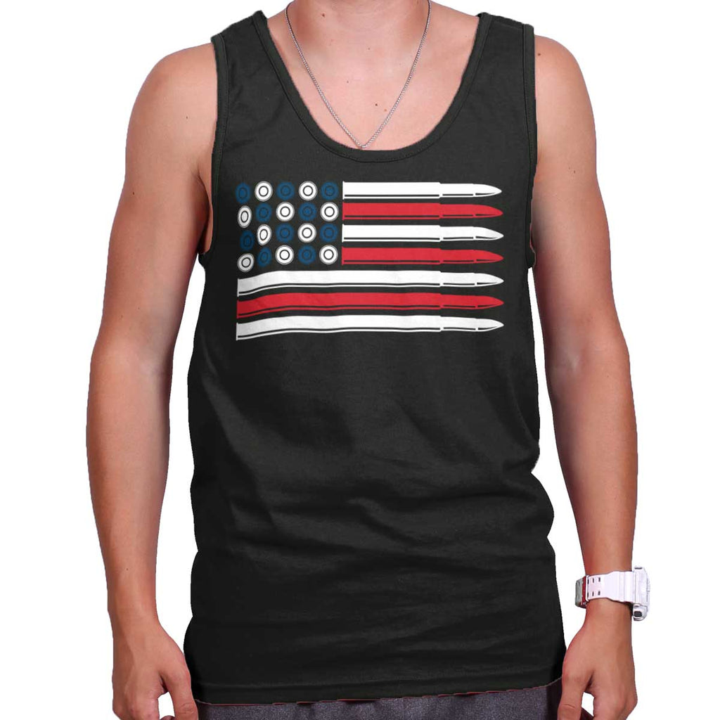 Black|Bullet Flag Tank Top|Tactical Tees