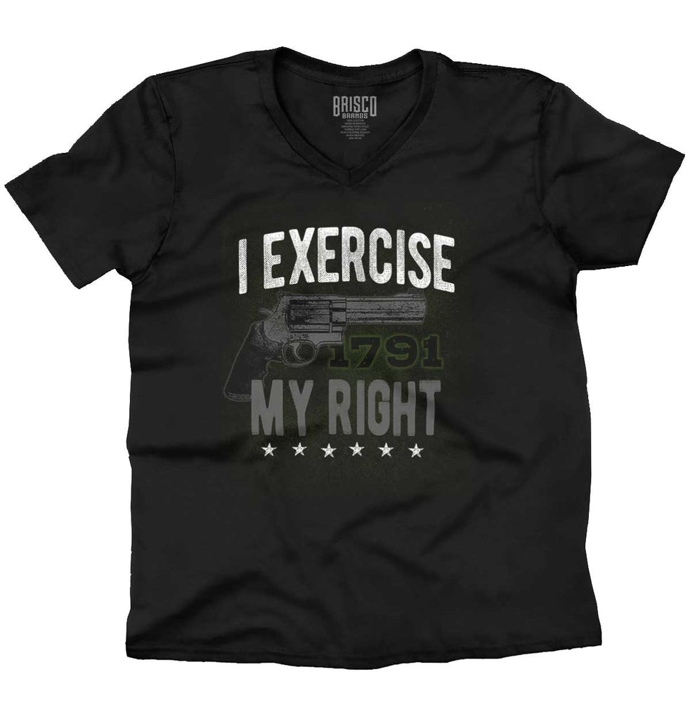 Black1|I exercise My Right V-Neck T-Shirt|Tactical Tees