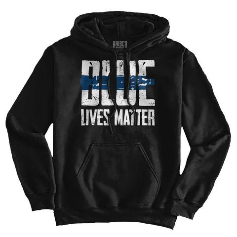 Black|Blue Lives Matter Line Hoodie|Tactical Tees