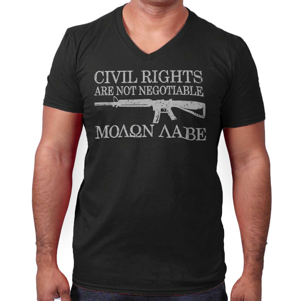 Black|Civil Rights V-Neck T-Shirt|Tactical Tees