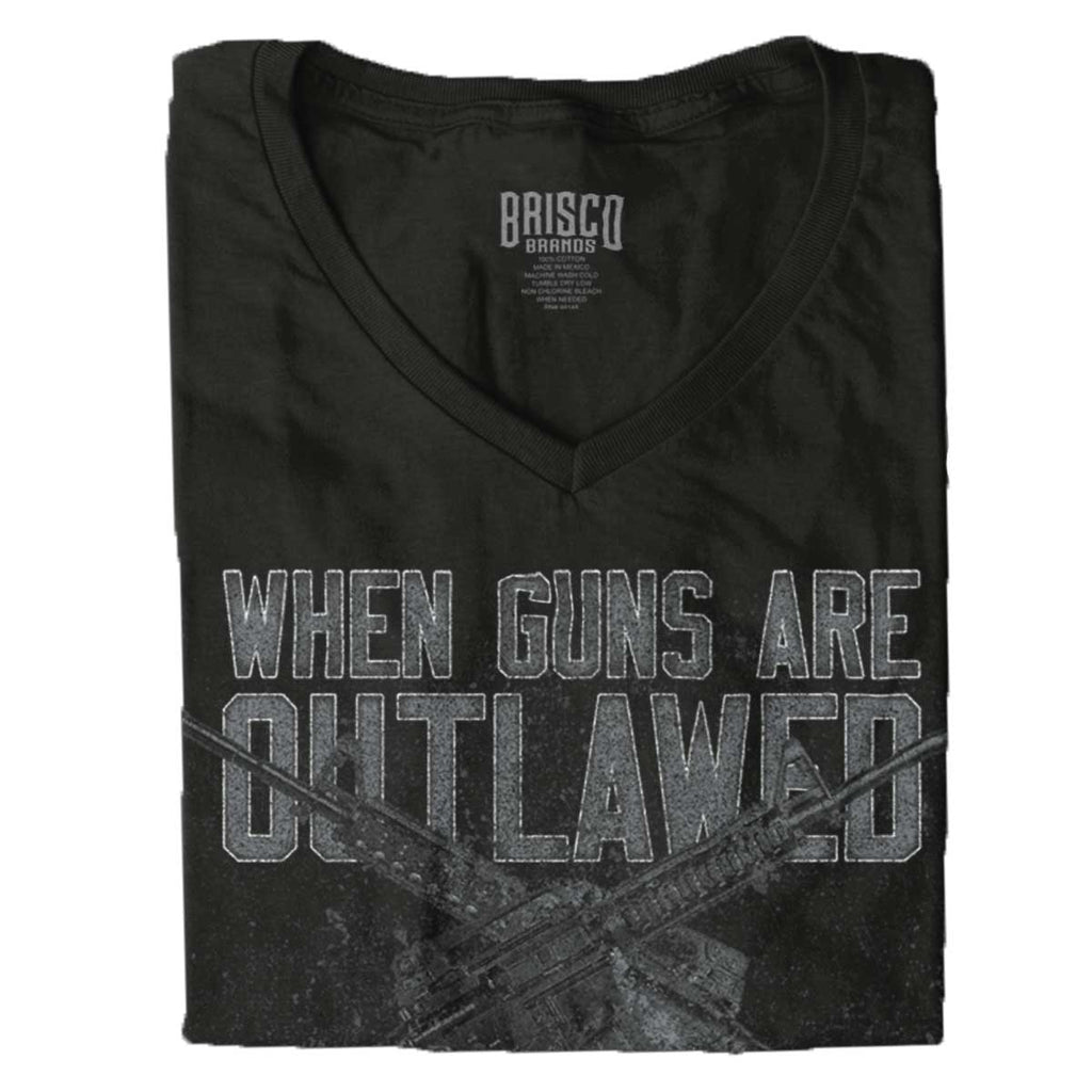 Black|Outlaw Junior Fit V-Neck T-Shirt|Tactical Tees
