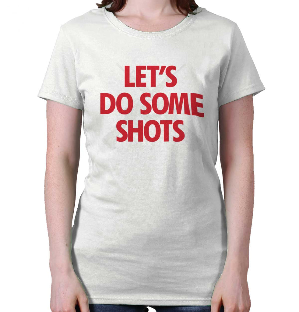 White|Lets Do Shots Ladies T-Shirt|Tactical Tees