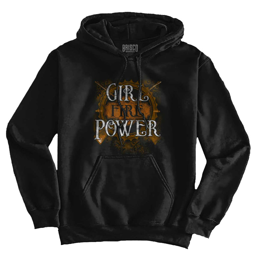 Black1|Girl Fire Power Hoodie|Tactical Tees