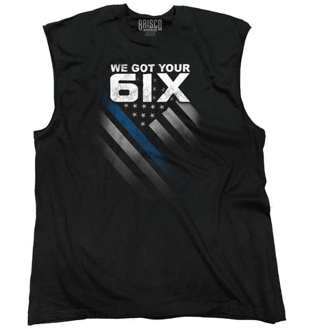 Black|Blue Lives Matter 6 Sleeveless T-Shirt|Tactical Tees