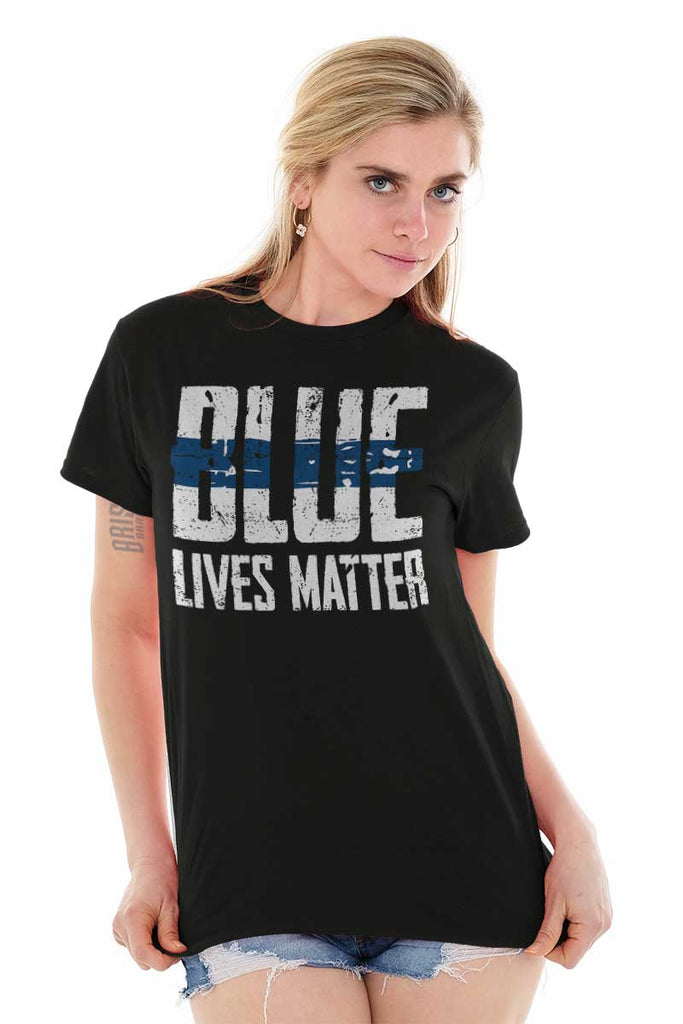 Female_Black1|Blue Lives Matter Line T-Shirt|Tactical Tees