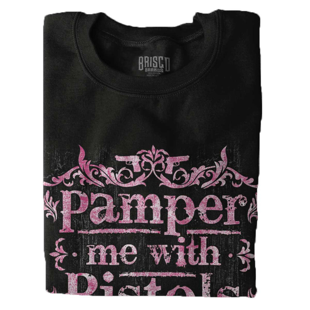 Black|Pamper Me With Pistols Crewneck Sweatshirt|Tactical Tees