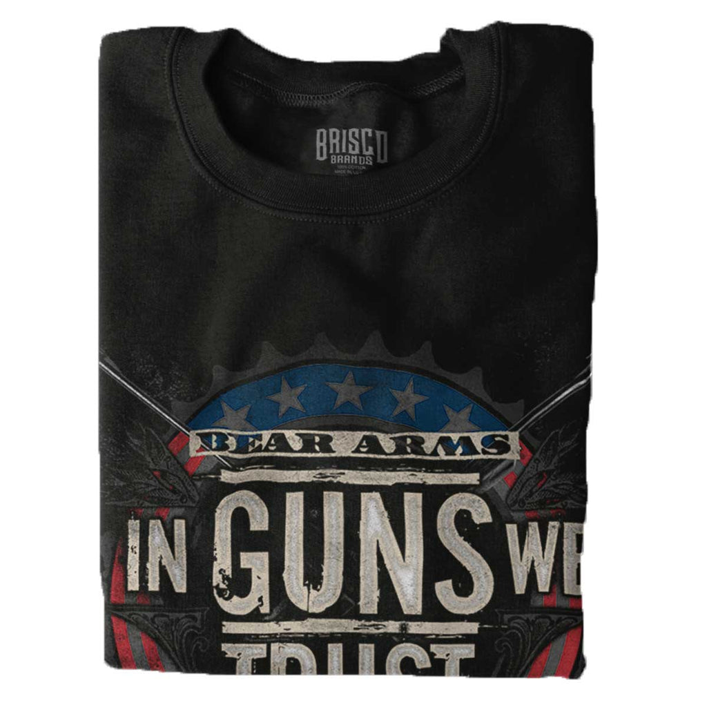 Black|In Guns We Trust Crewneck Sweatshirt|Tactical Tees