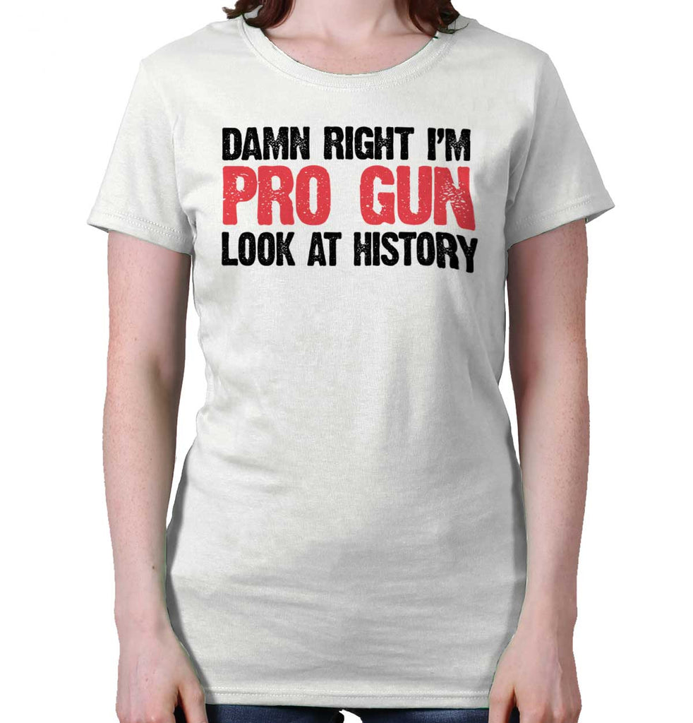 White|Pro Gun Ladies T-Shirt|Tactical Tees