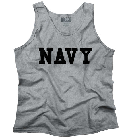SportGrey|Navy Logo Tank Top|Tactical Tees