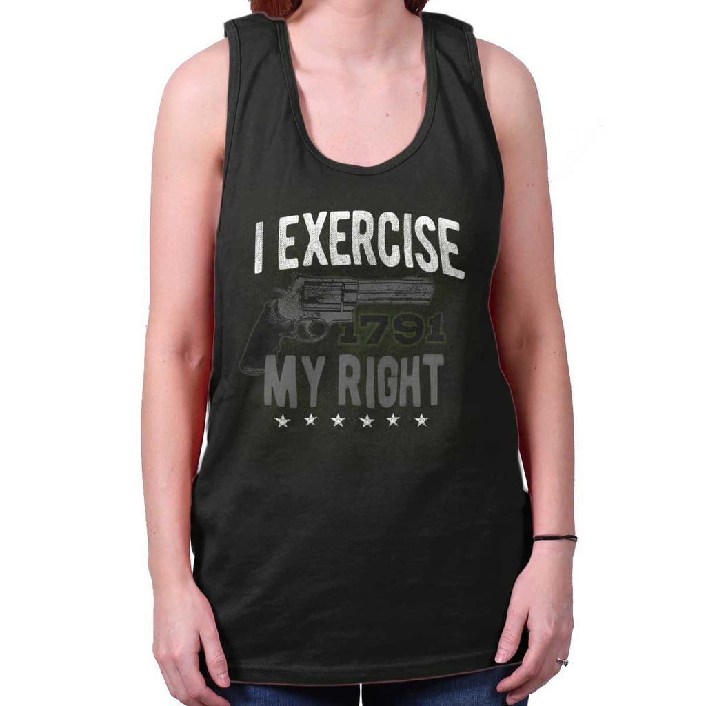 Black|I exercise My Right Tank Top|Tactical Tees