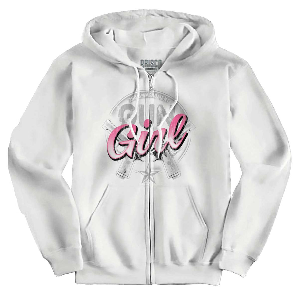 White1|Gun Girl Zip Hoodie|Tactical Tees