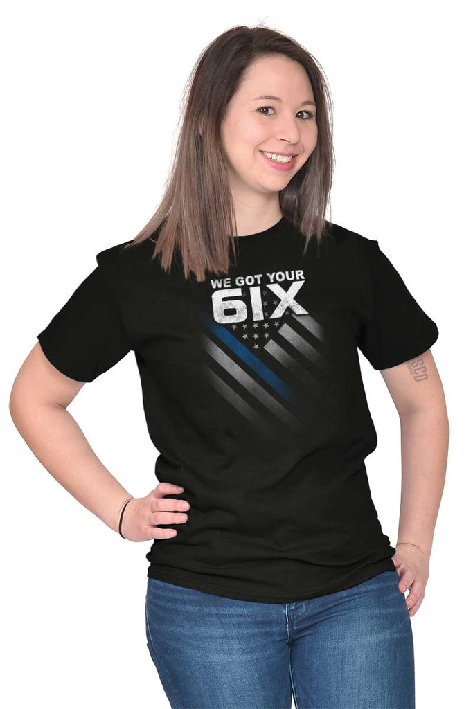 Female_Black2|Blue Lives Matter 6 T-Shirt|Tactical Tees