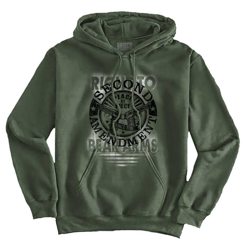 MilitaryGreen|Right To Bear Arms  AMaledMalet Hoodie|Tactical Tees