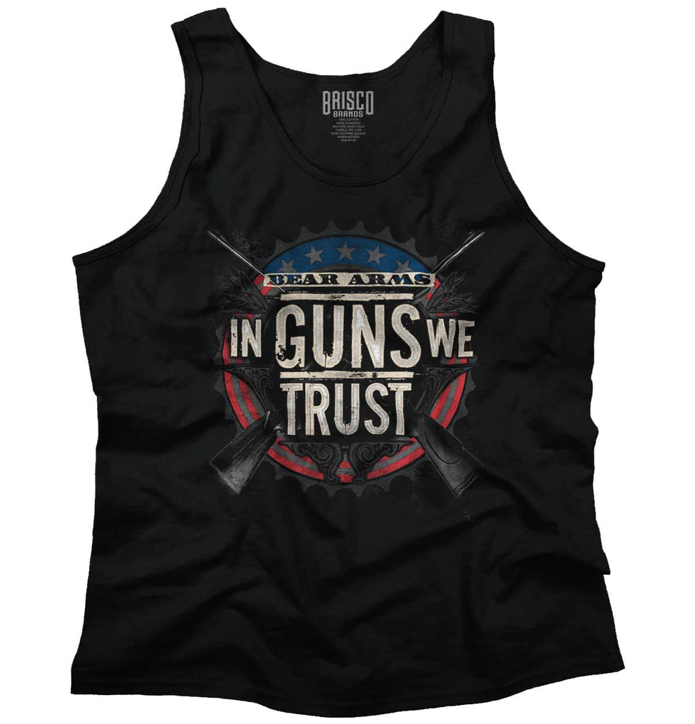 Black1|In Guns We Trust Tank Top|Tactical Tees