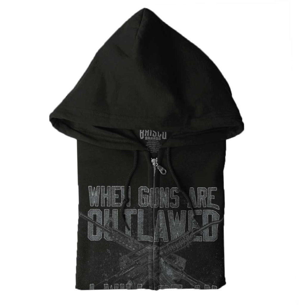 Black|Outlaw Zip Hoodie|Tactical Tees
