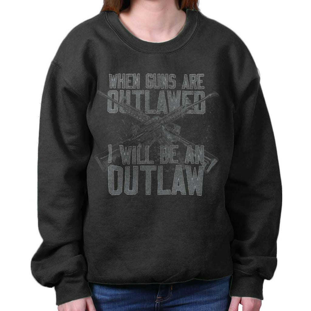 Black|Outlaw Crewneck Sweatshirt|Tactical Tees