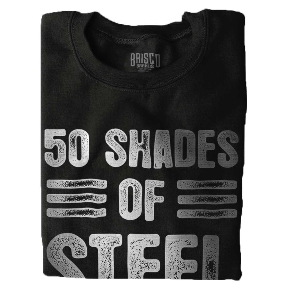 Black|50 Shades of Steel Crewneck Sweatshirt|Tactical Tees