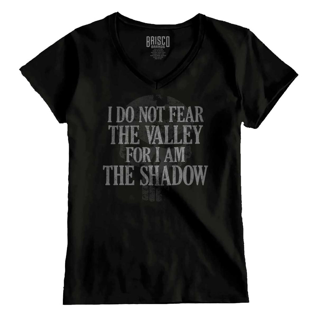 Black1|I Am the Shadow Junior Fit V-Neck T-Shirt|Tactical Tees
