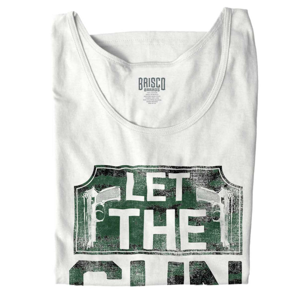 White|Let The Gun Times Roll Tank Top|Tactical Tees