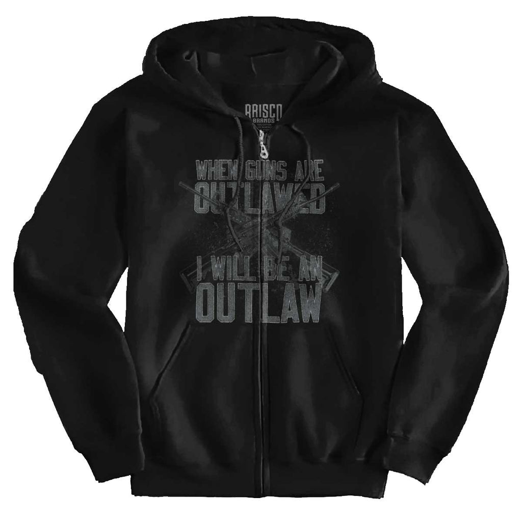 Black1|Outlaw Zip Hoodie|Tactical Tees