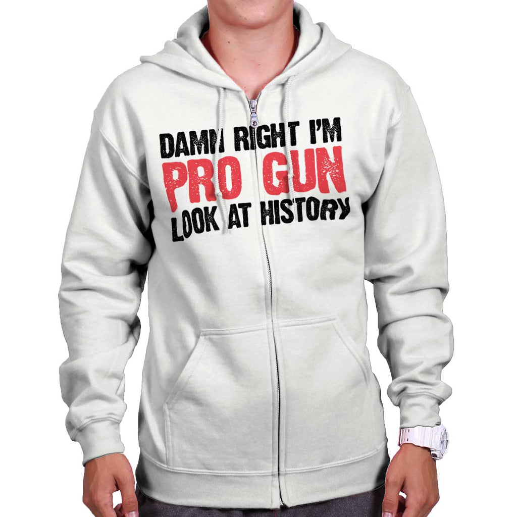 White|Pro Gun Zip Hoodie|Tactical Tees