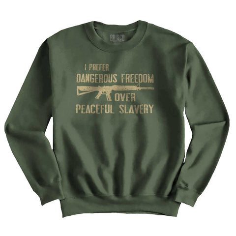 MilitaryGreen|Peaceful Slavery Crewneck Sweatshirt|Tactical Tees