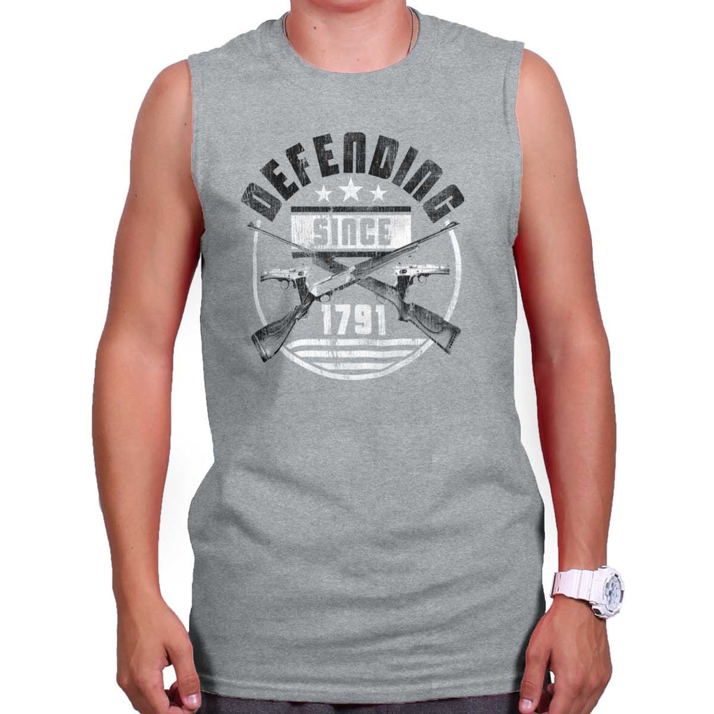 SportGrey|Defending Since Sleeveless T-Shirt|Tactical Tees