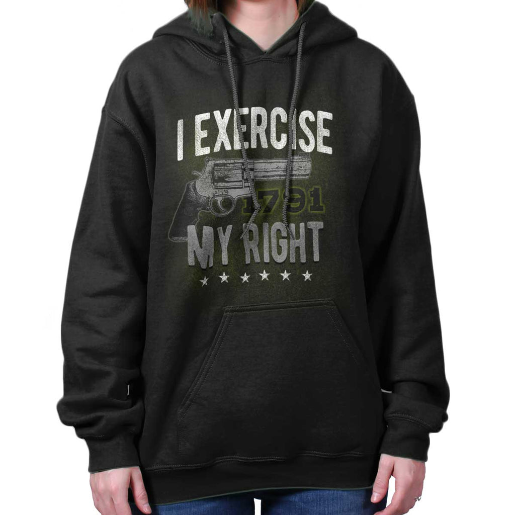 Black|I exercise My Right Hoodie|Tactical Tees