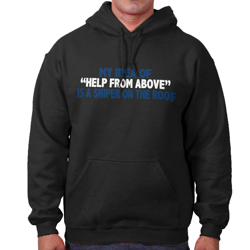 Black|Help From Above Hoodie|Tactical Tees
