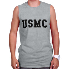 SportGrey|USMC Logo Sleeveless T-Shirt|Tactical Tees