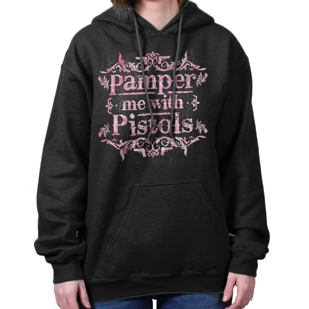 Black|Pamper Me With Pistols Hoodie|Tactical Tees