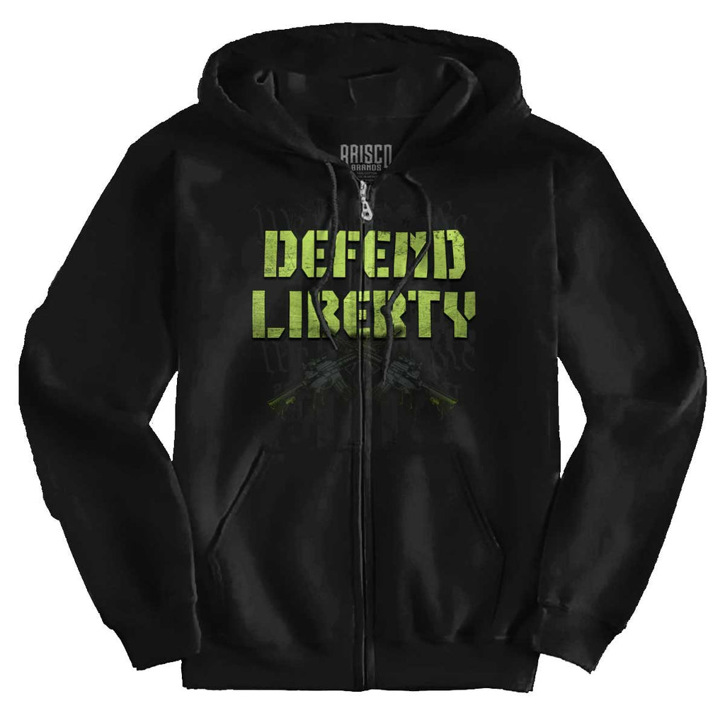 Black1|Defend Liberty Zip Hoodie|Tactical Tees