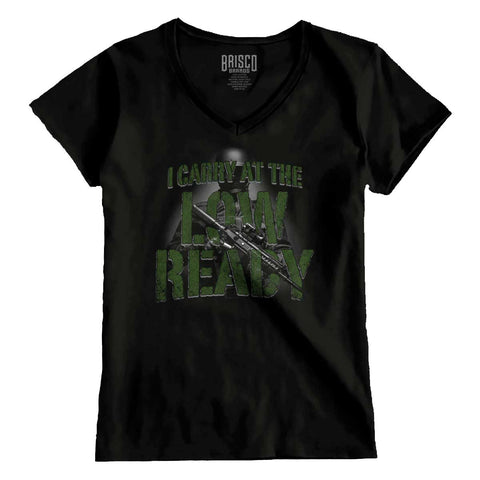 Black|Low Ready Junior Fit V-Neck T-Shirt|Tactical Tees