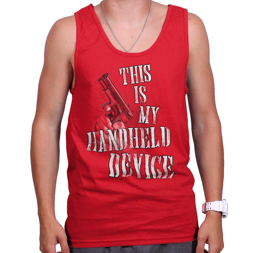Red|Handheld Device Tank Top|Tactical Tees