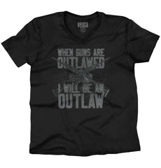 Black1|Outlaw V-Neck T-Shirt|Tactical Tees