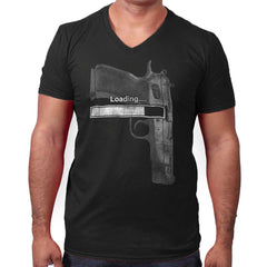 Black|Loading… V-Neck T-Shirt|Tactical Tees