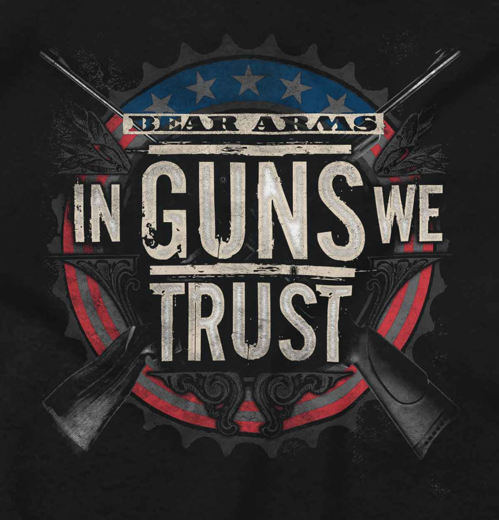Black2|In Guns We Trust V-Neck T-Shirt|Tactical Tees